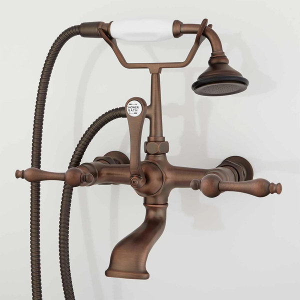 Signature Hardware Telephone Style Wall Mounted Tub Faucet with Lever ...